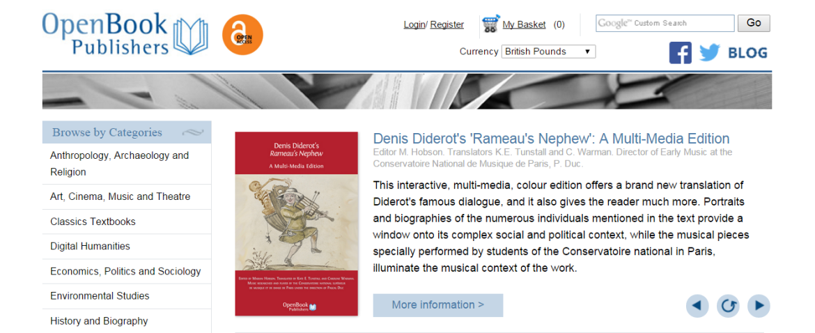 Open Book Publisher honlap