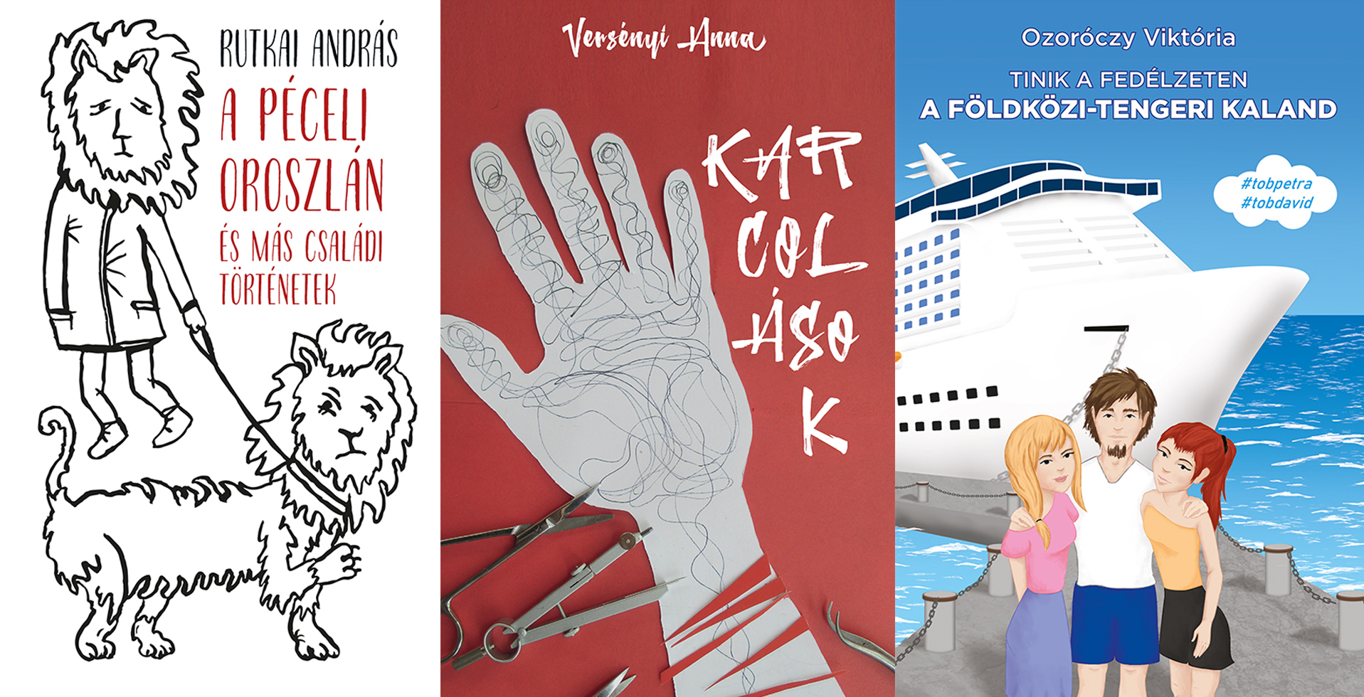 Rutkai Versényi Ozoróczy könyvek borítói