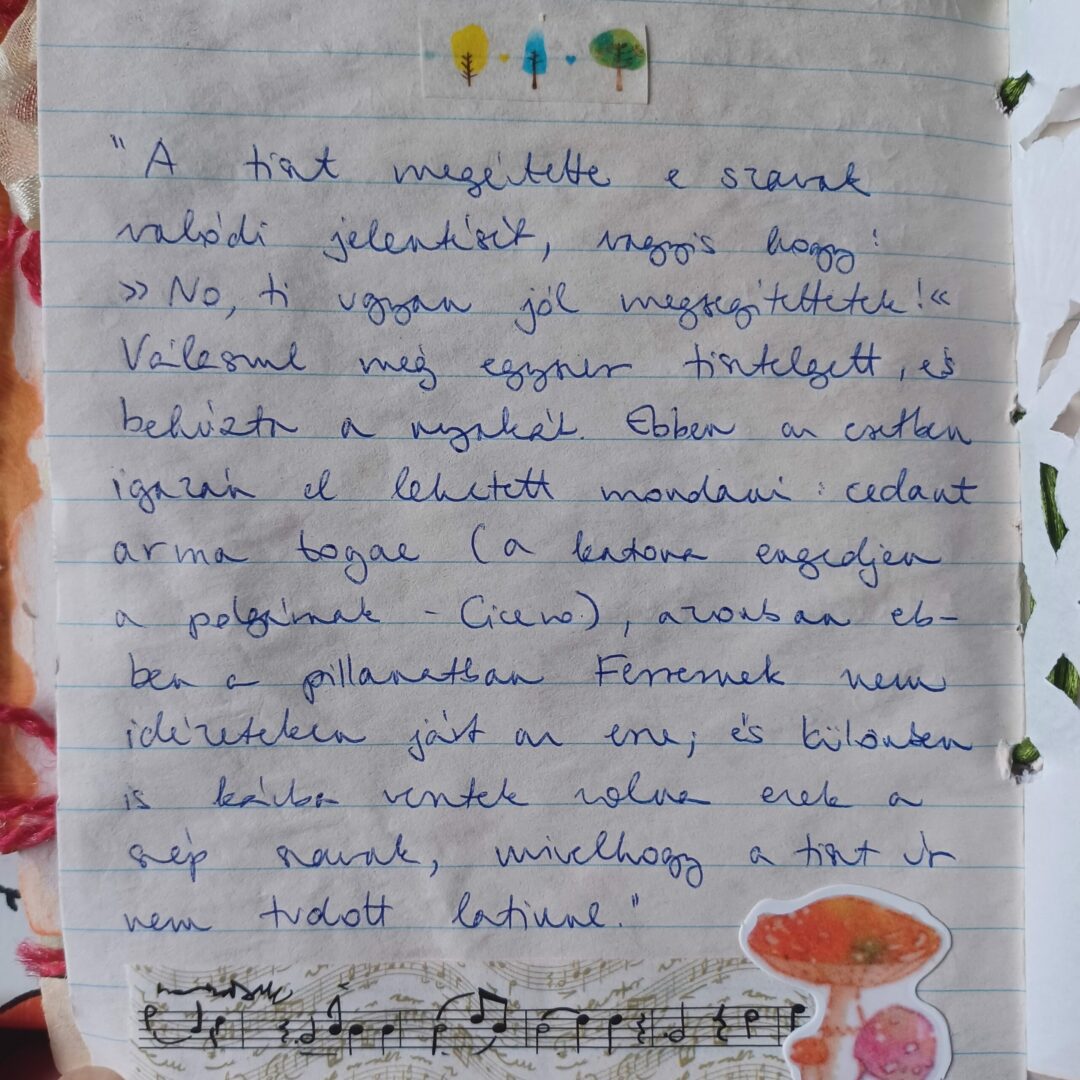 Stílusfüzet egy lapja